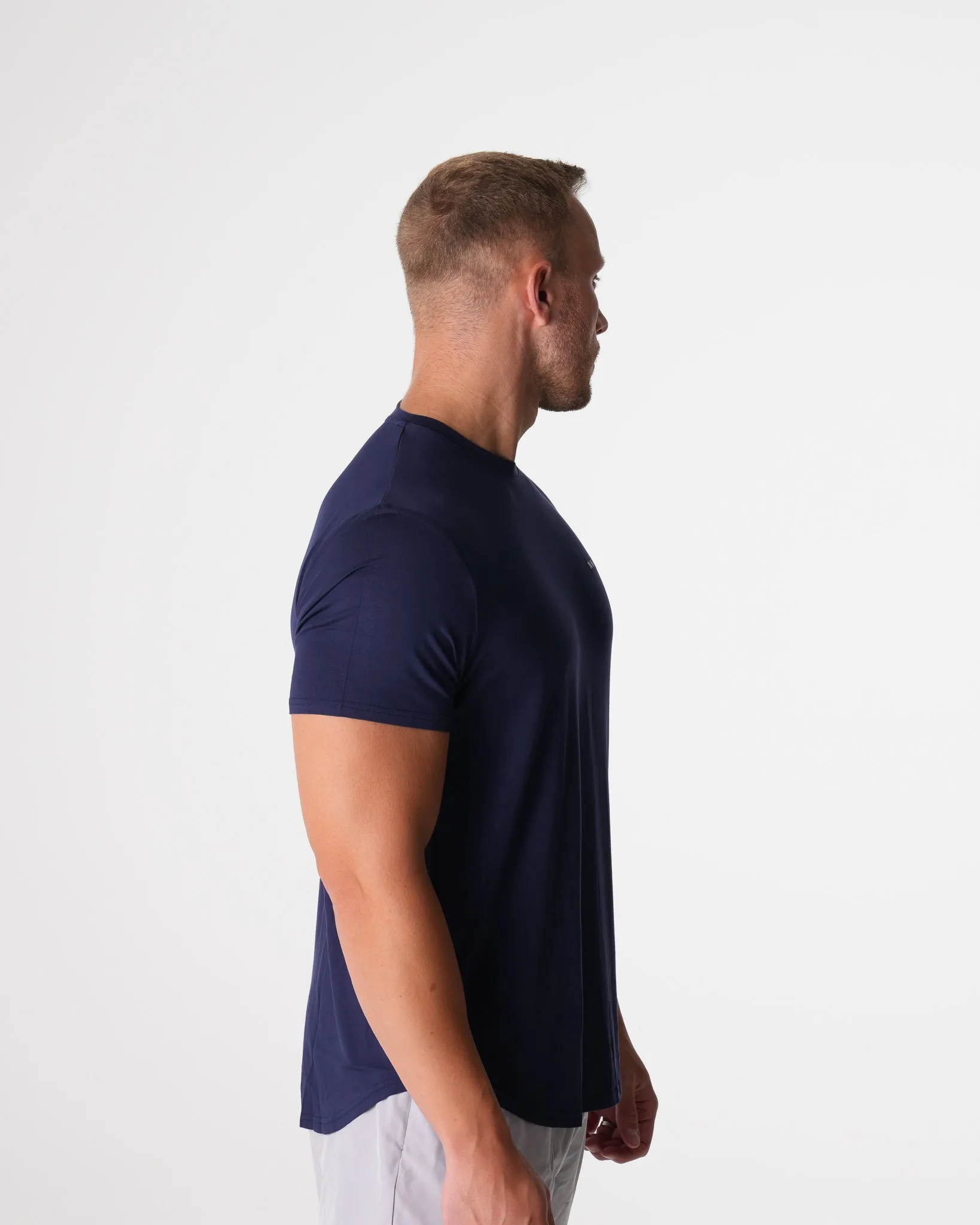 Navy Tech Fitted Tee sold by NVGTN product image thumbnail 4