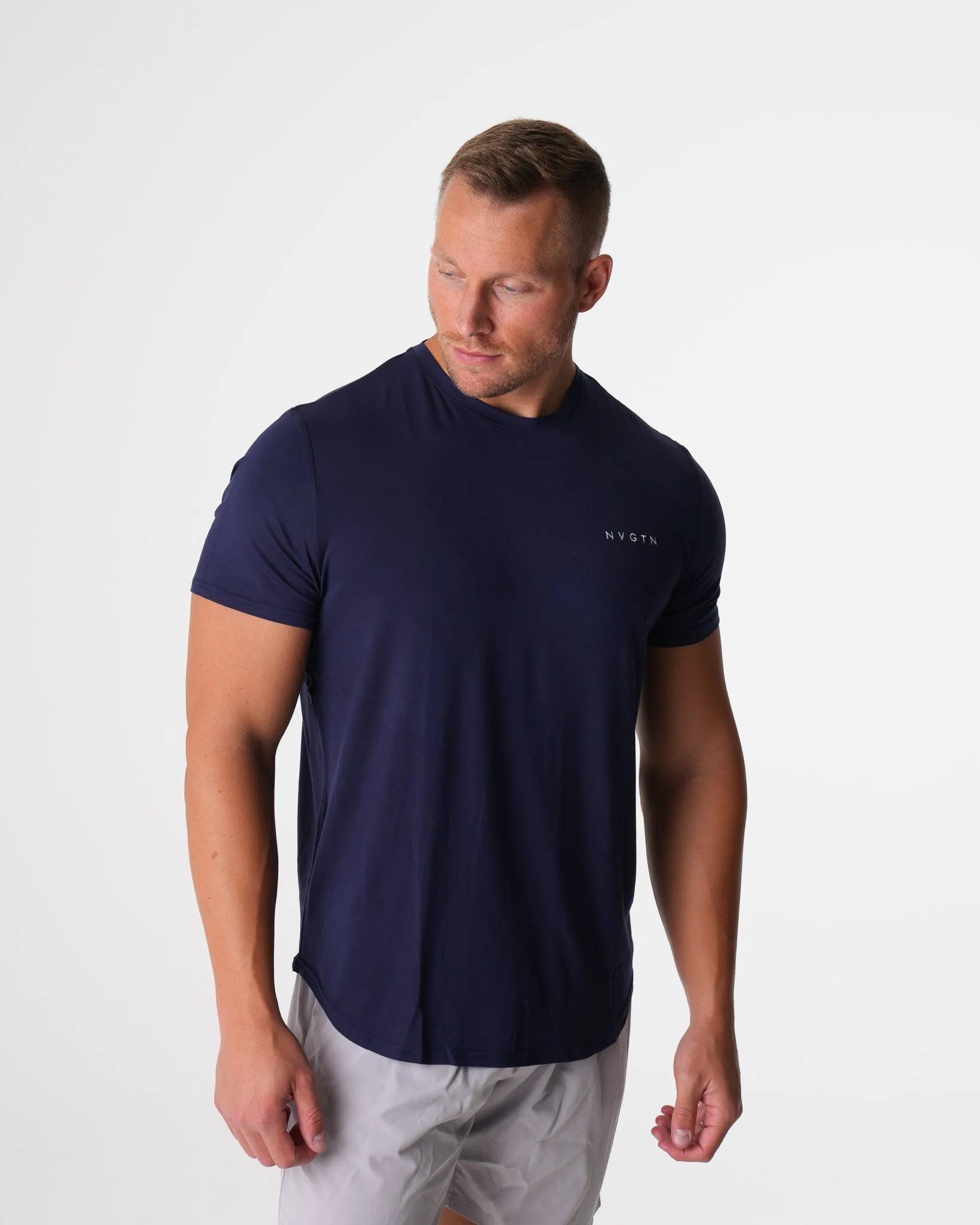 Navy Tech Fitted Tee sold by NVGTN product image thumbnail 3