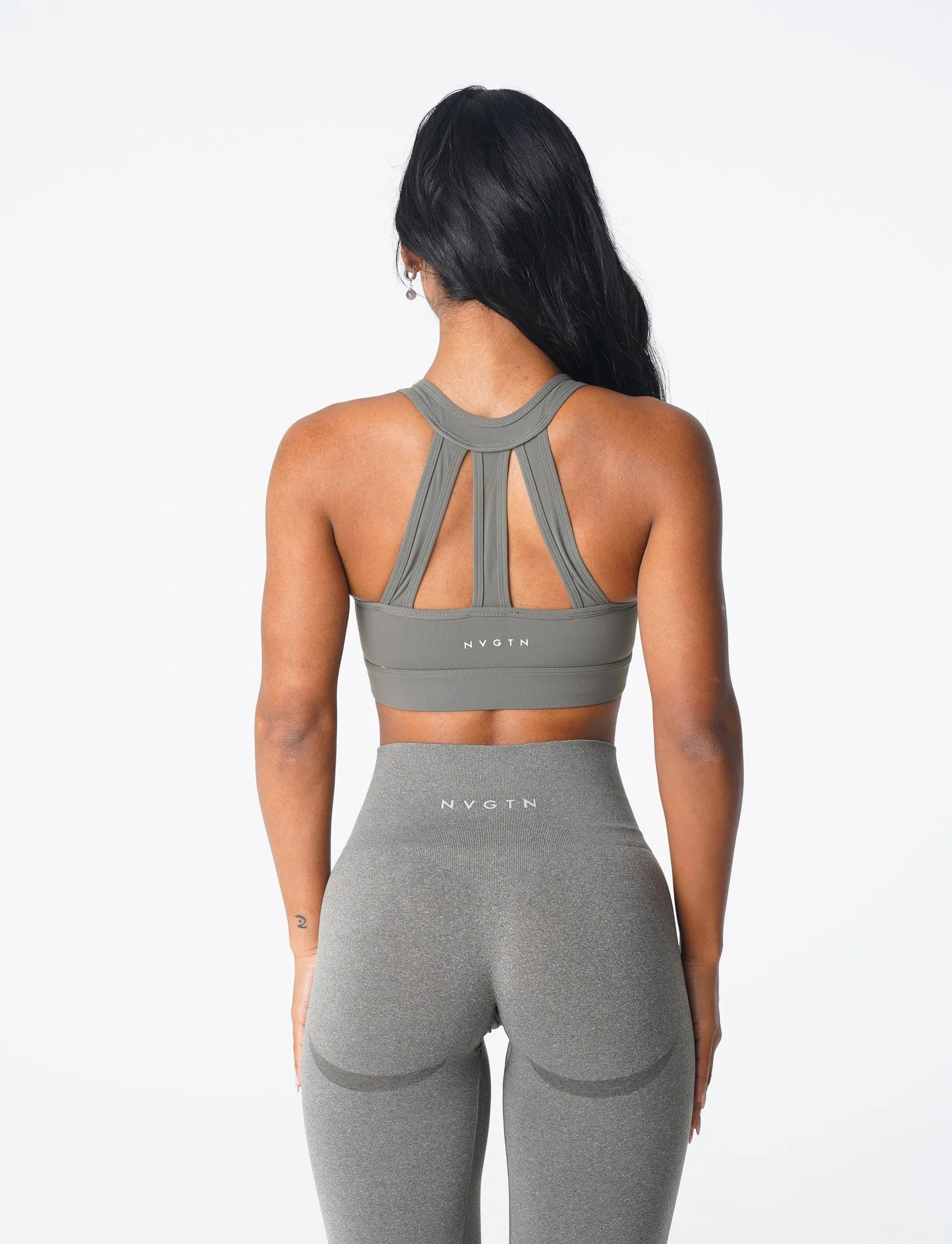 Khaki Green Trio Bra sold by NVGTN