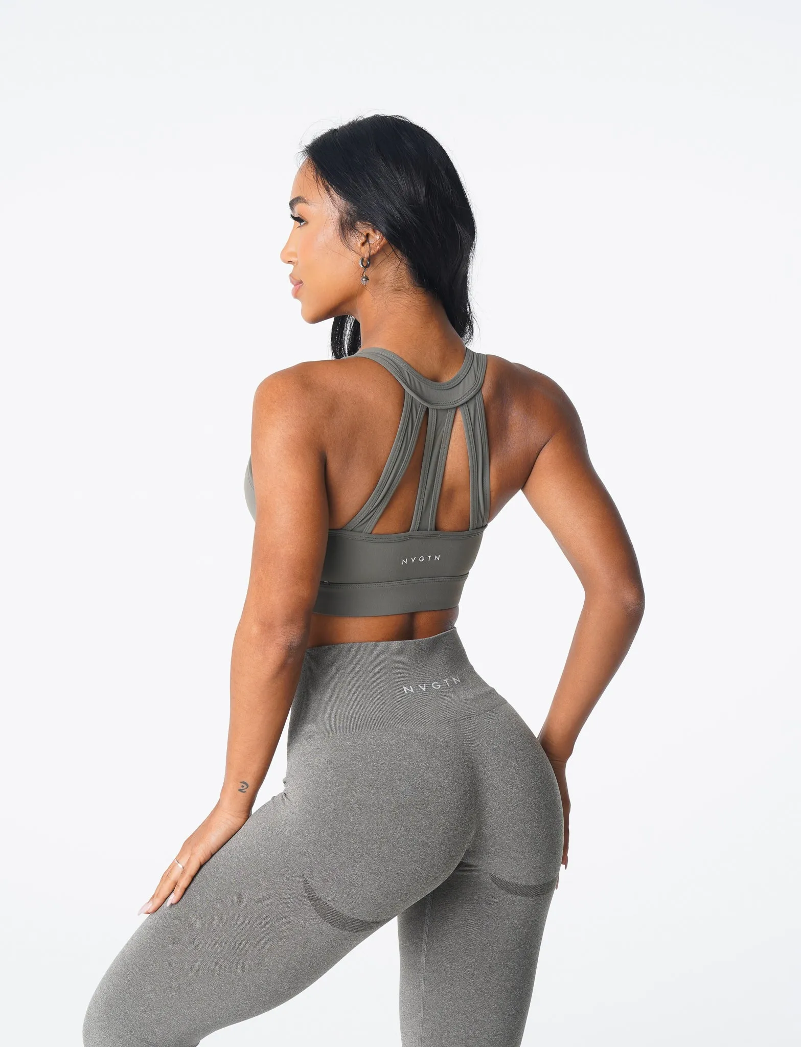 Khaki Green Trio Bra sold by NVGTN product image thumbnail 4