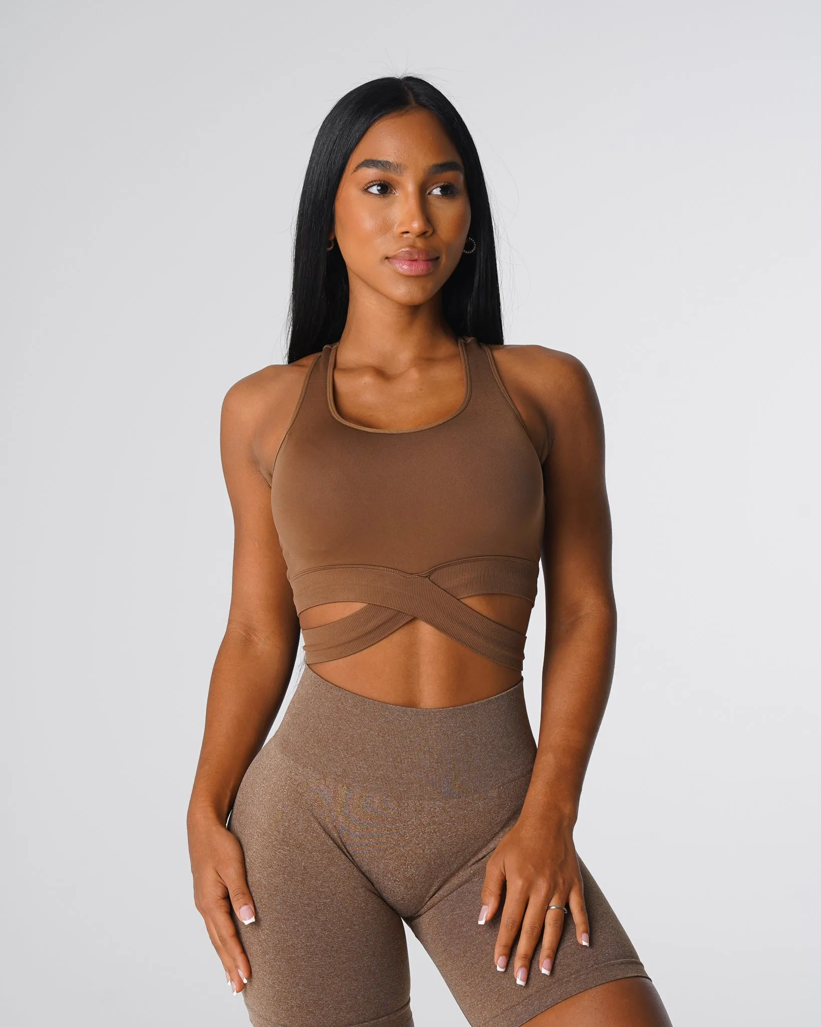 Mocha Sculpt Seamless Bra Top sold by NVGTN