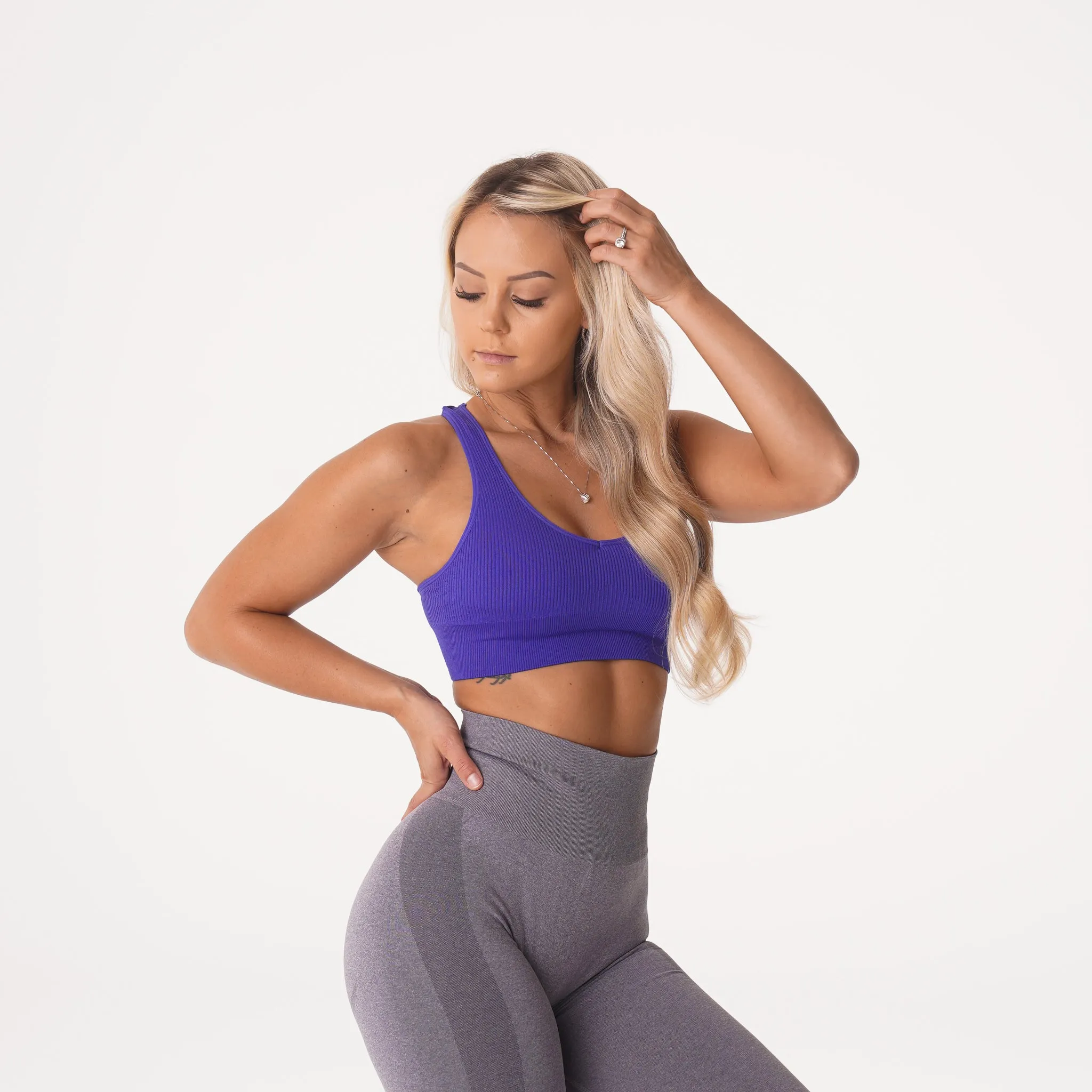 Azure Galaxy Ribbed Seamless Bra sold by NVGTN product image thumbnail 2