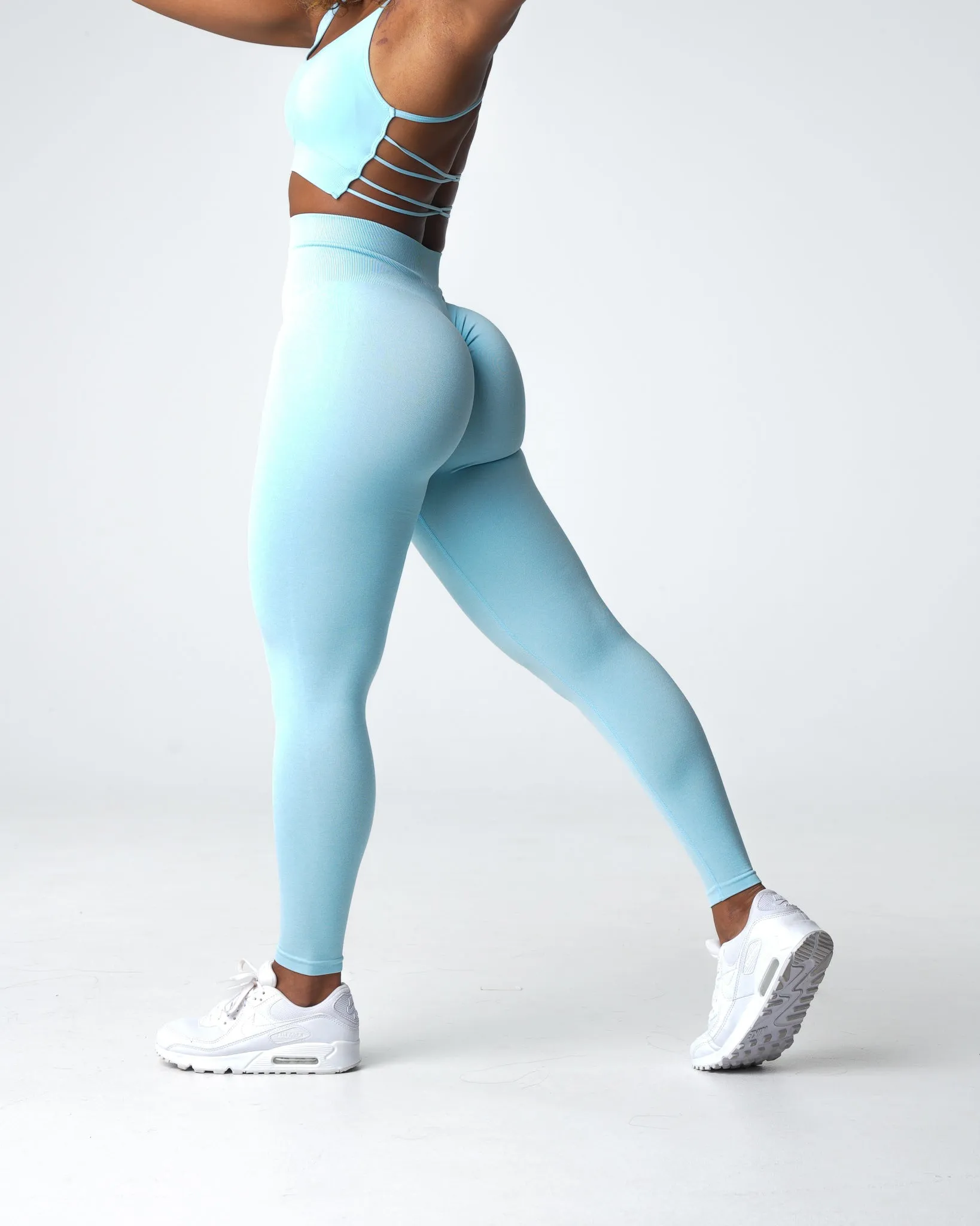 Pastel Blue Scrunch Seamless Leggings sold by NVGTN