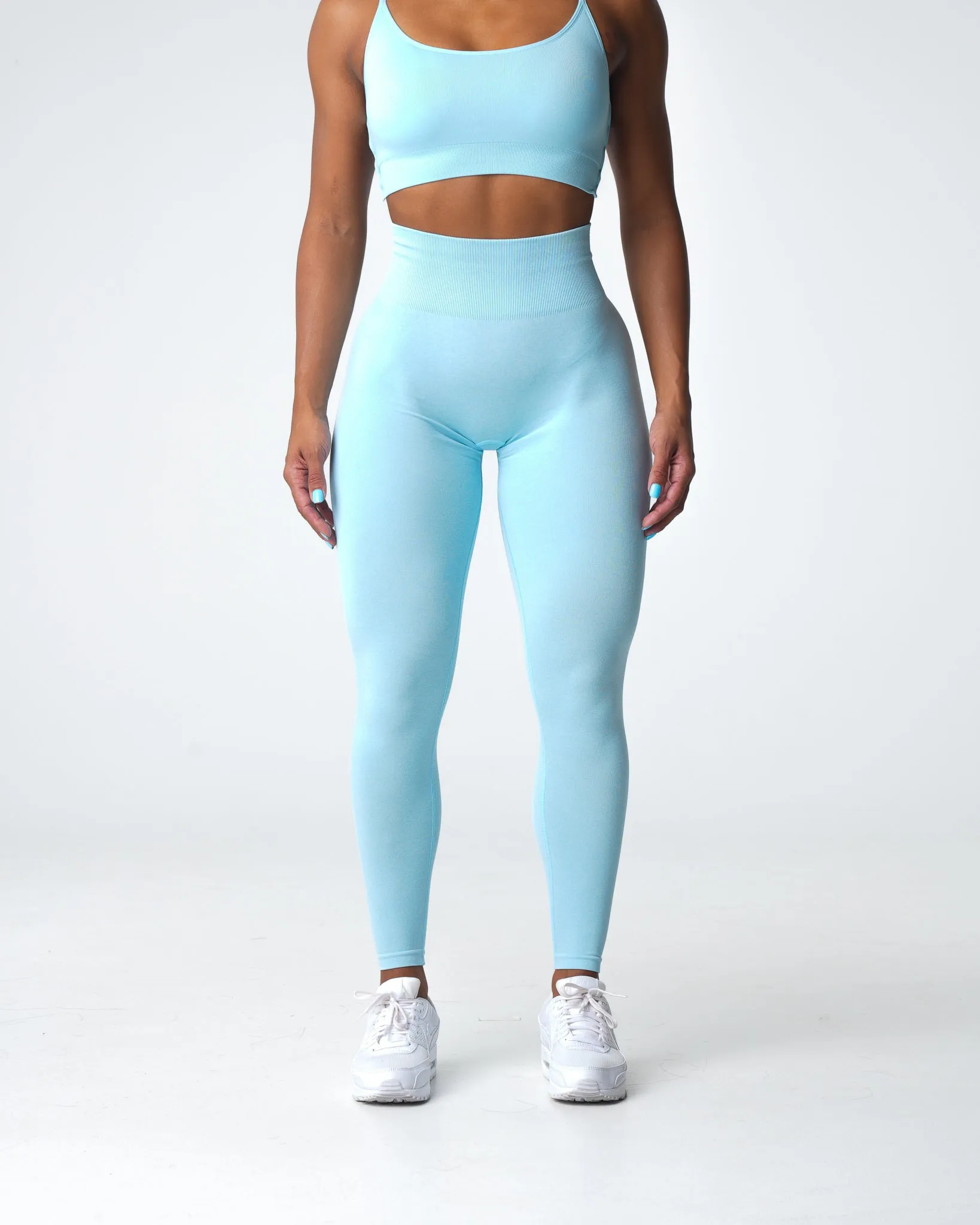 Pastel Blue Scrunch Seamless Leggings sold by NVGTN product image thumbnail 3