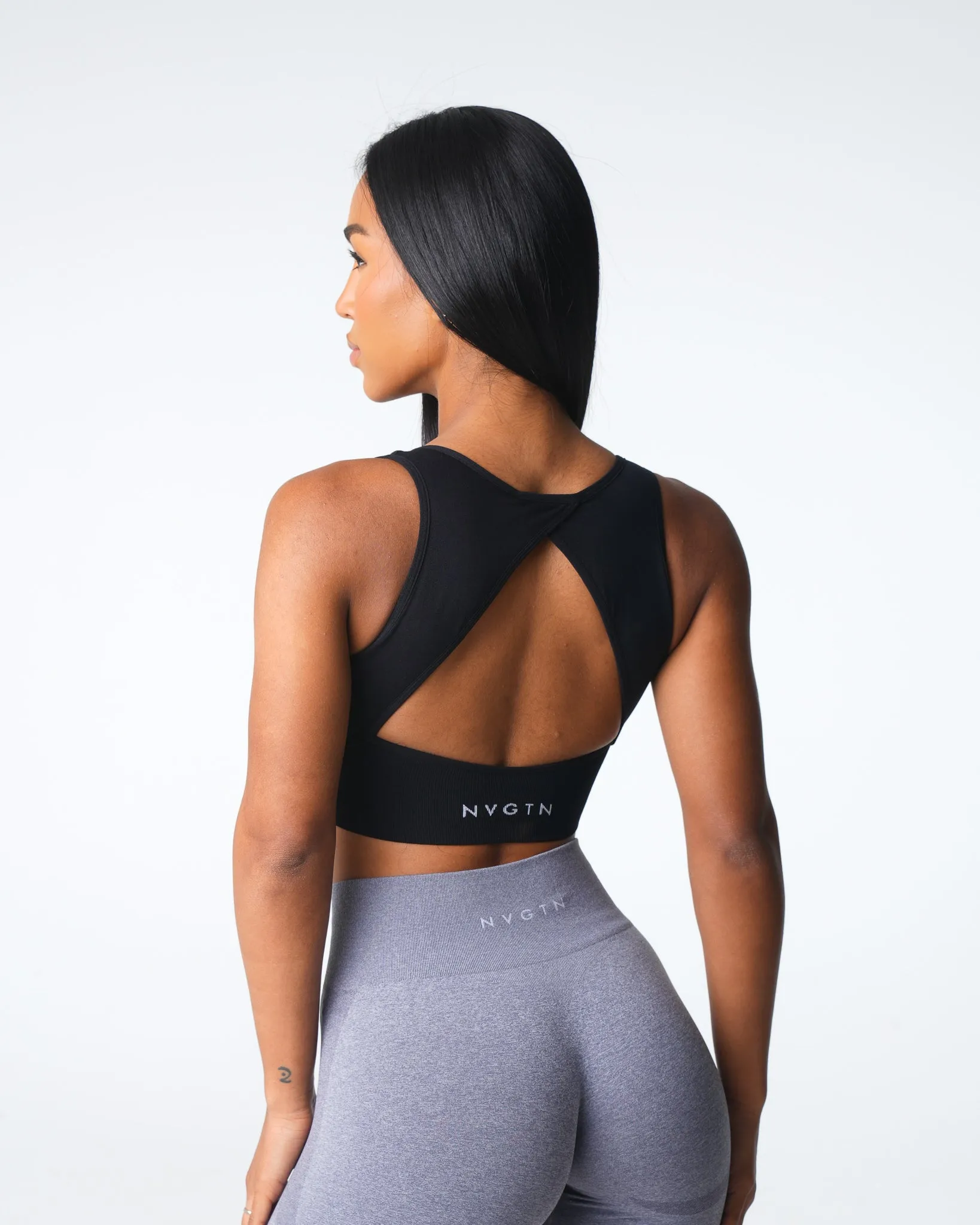 Black Empower Seamless Bra sold by NVGTN