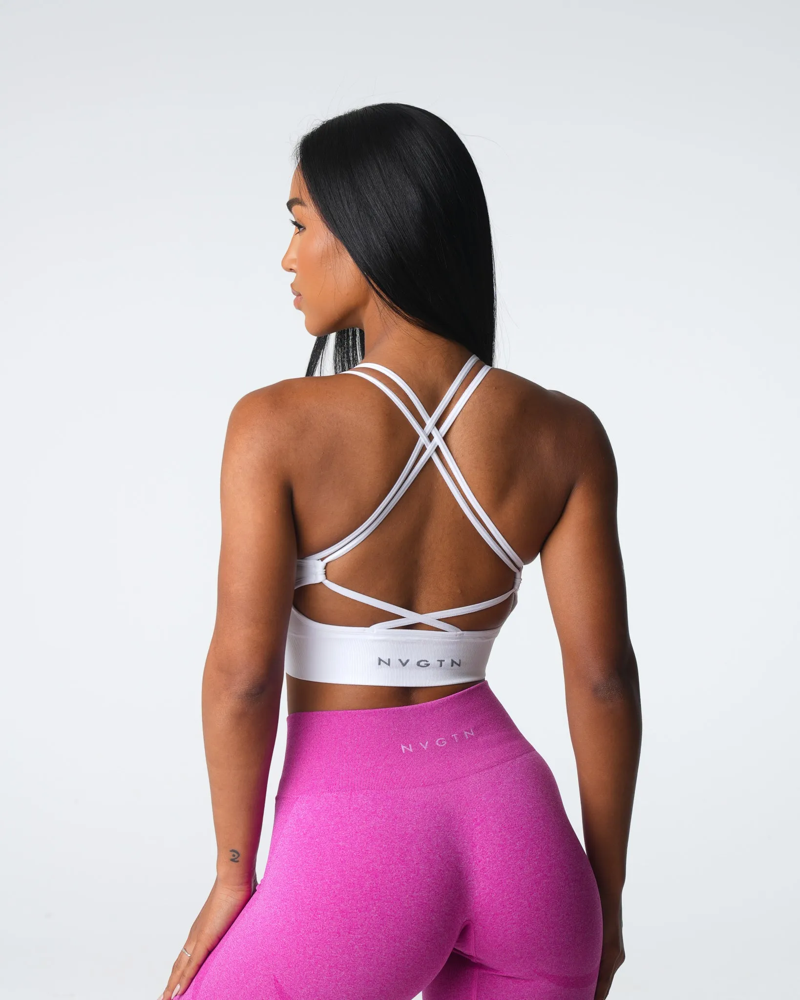 White Virtue Seamless Bra sold by NVGTN