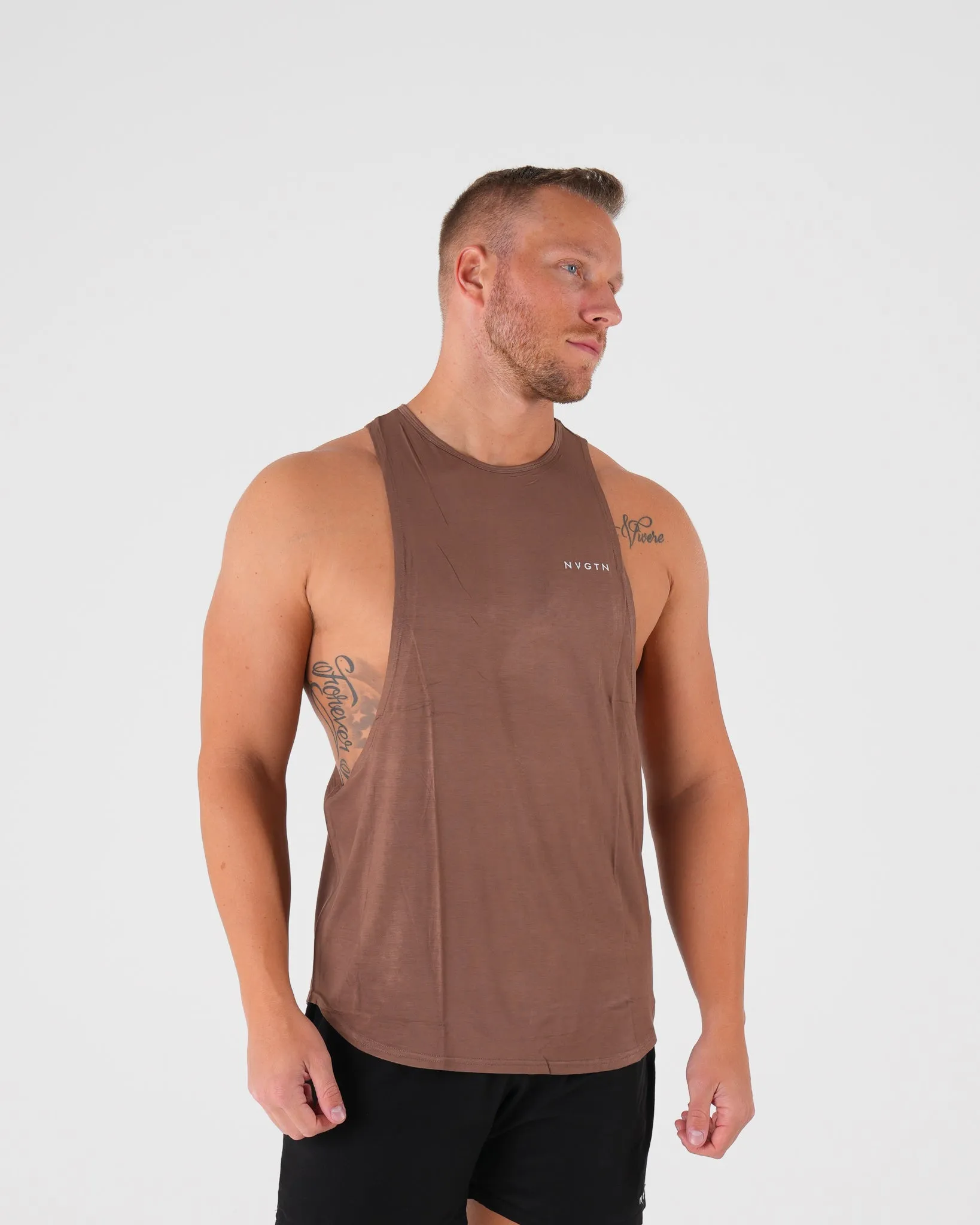 Mocha Tech Edge Tank sold by NVGTN product image thumbnail 3