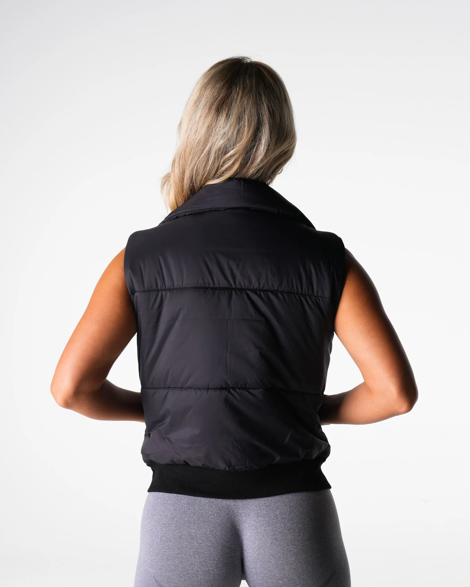 Black Cloud Puffer Vest sold by NVGTN product image thumbnail 2