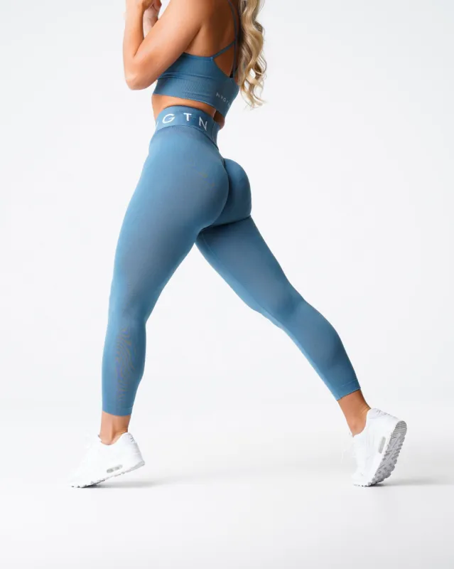 Stone Blue Sport Seamless Leggings sold by NVGTN
