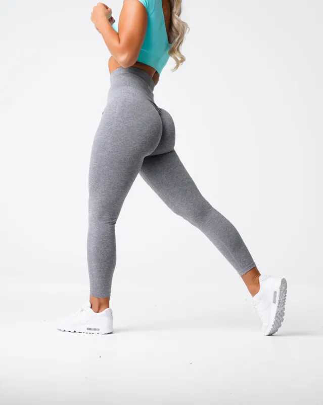Grey Scrunch Seamless Leggings sold by NVGTN