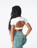 White Open Back Tee sold by NVGTN
