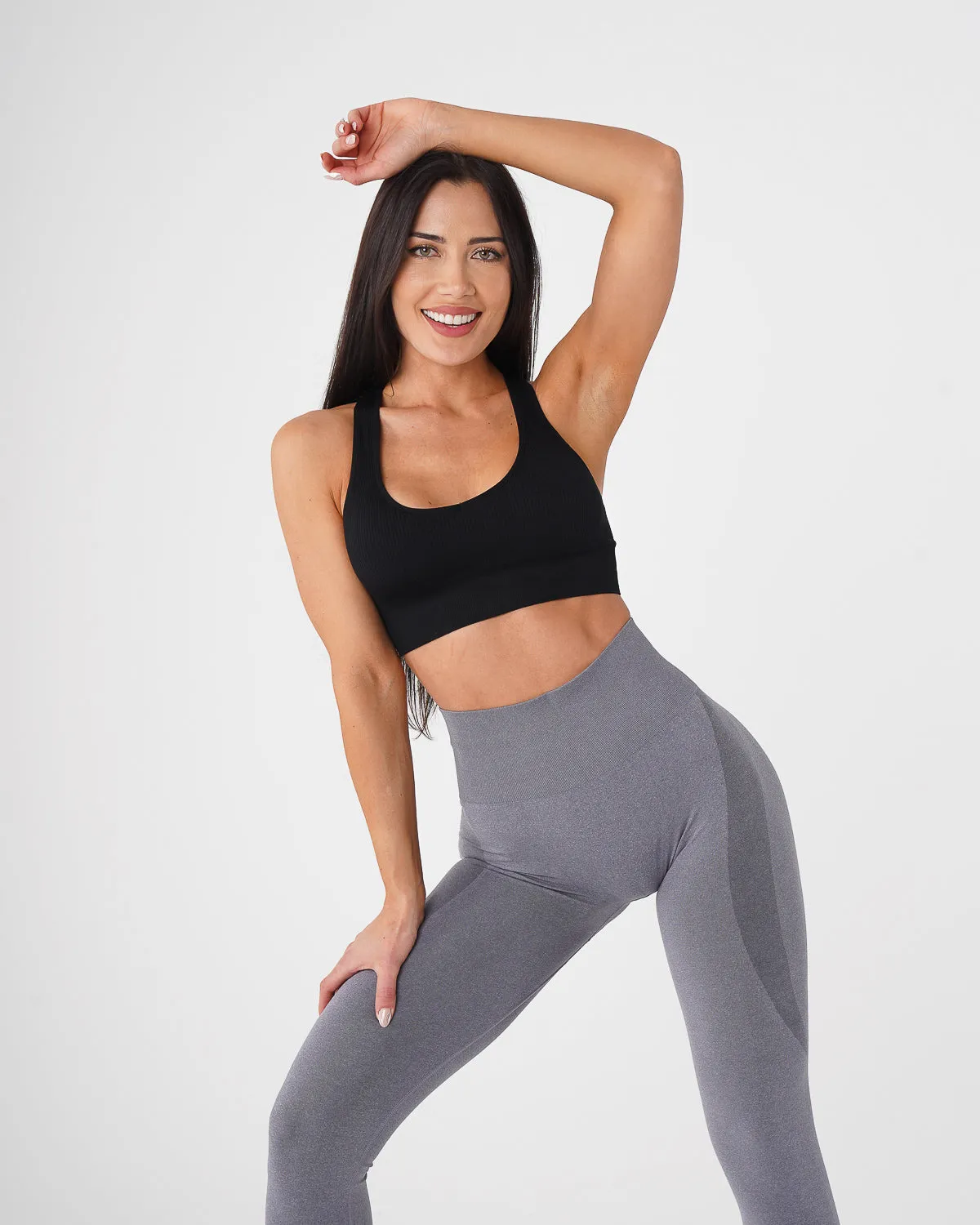 Black Galaxy Ribbed Seamless Bra sold by NVGTN product image thumbnail 3