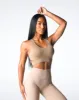 Beige Rise Seamless Bra sold by NVGTN