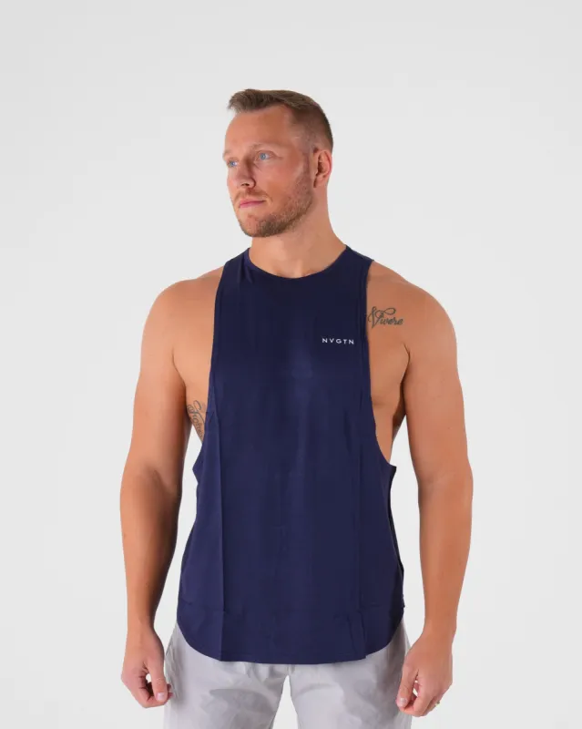 Navy Tech Edge Tank sold by NVGTN