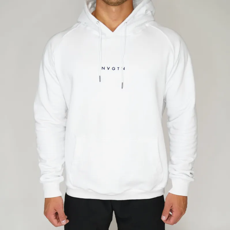 White Warmup Hoodie sold by NVGTN