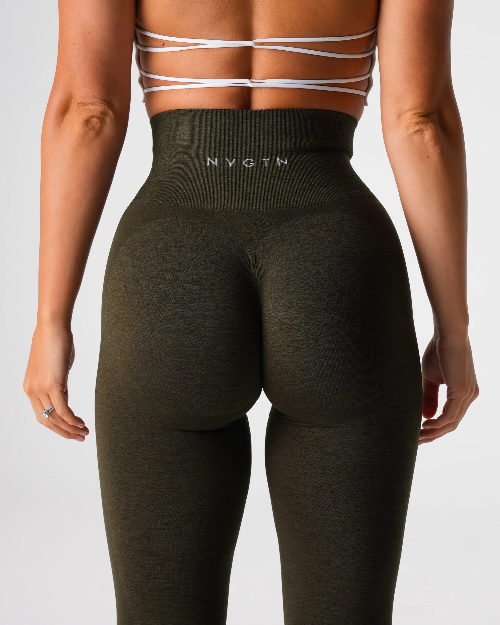 Olive Contour 2.0 Seamless Leggings sold by NVGTN product image thumbnail 2