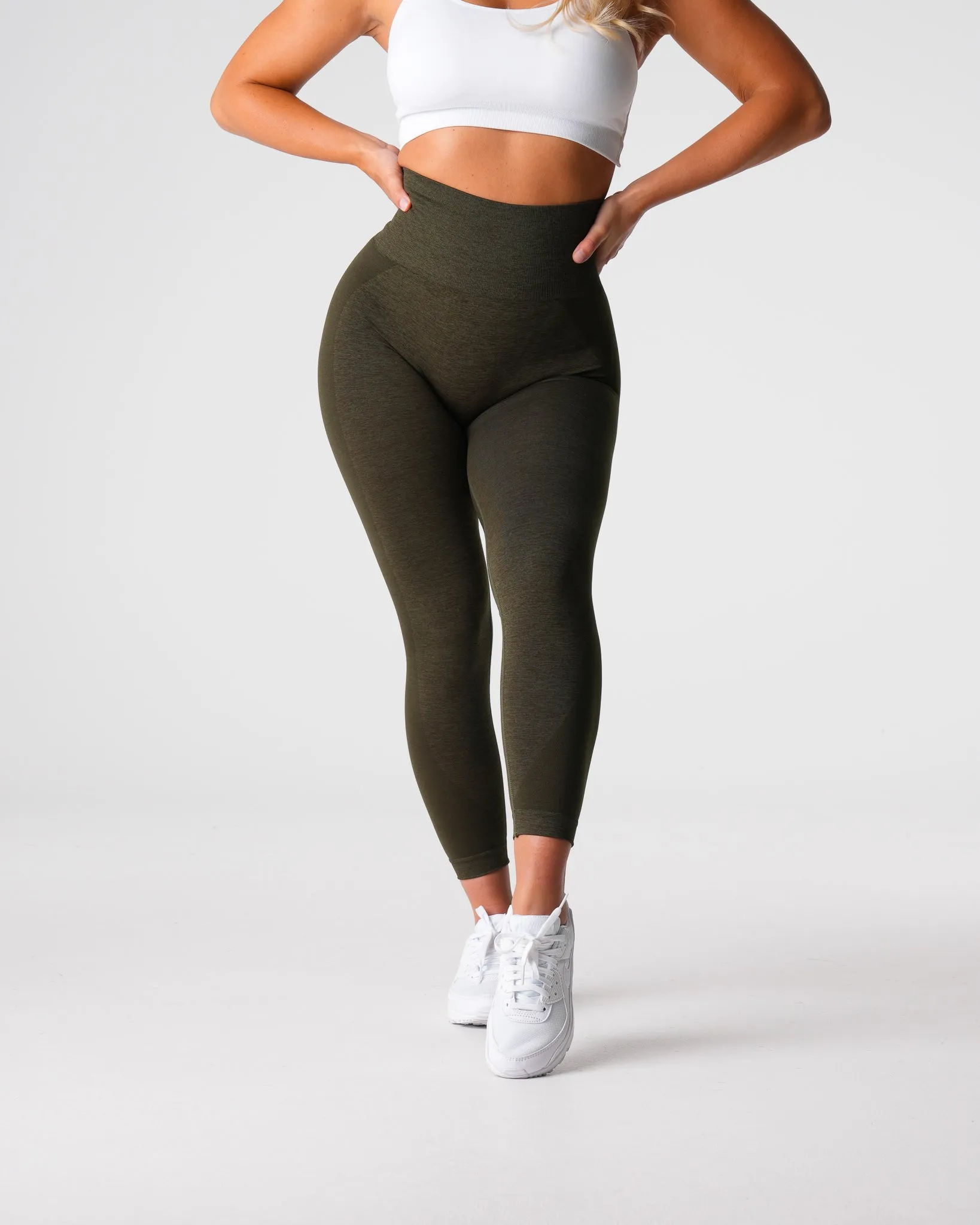 Olive Contour 2.0 Seamless Leggings sold by NVGTN product image thumbnail 3