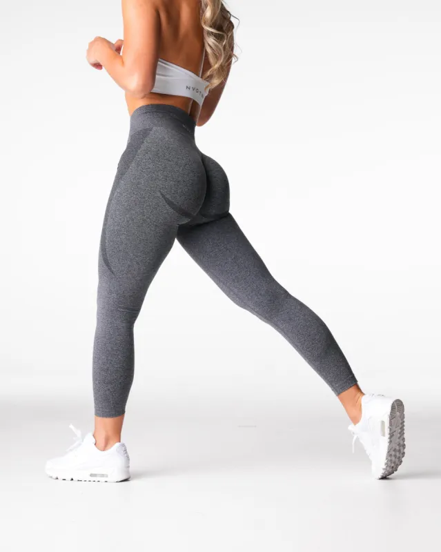 Black Speckled Mid Rise Contour Seamless Leggings sold by NVGTN