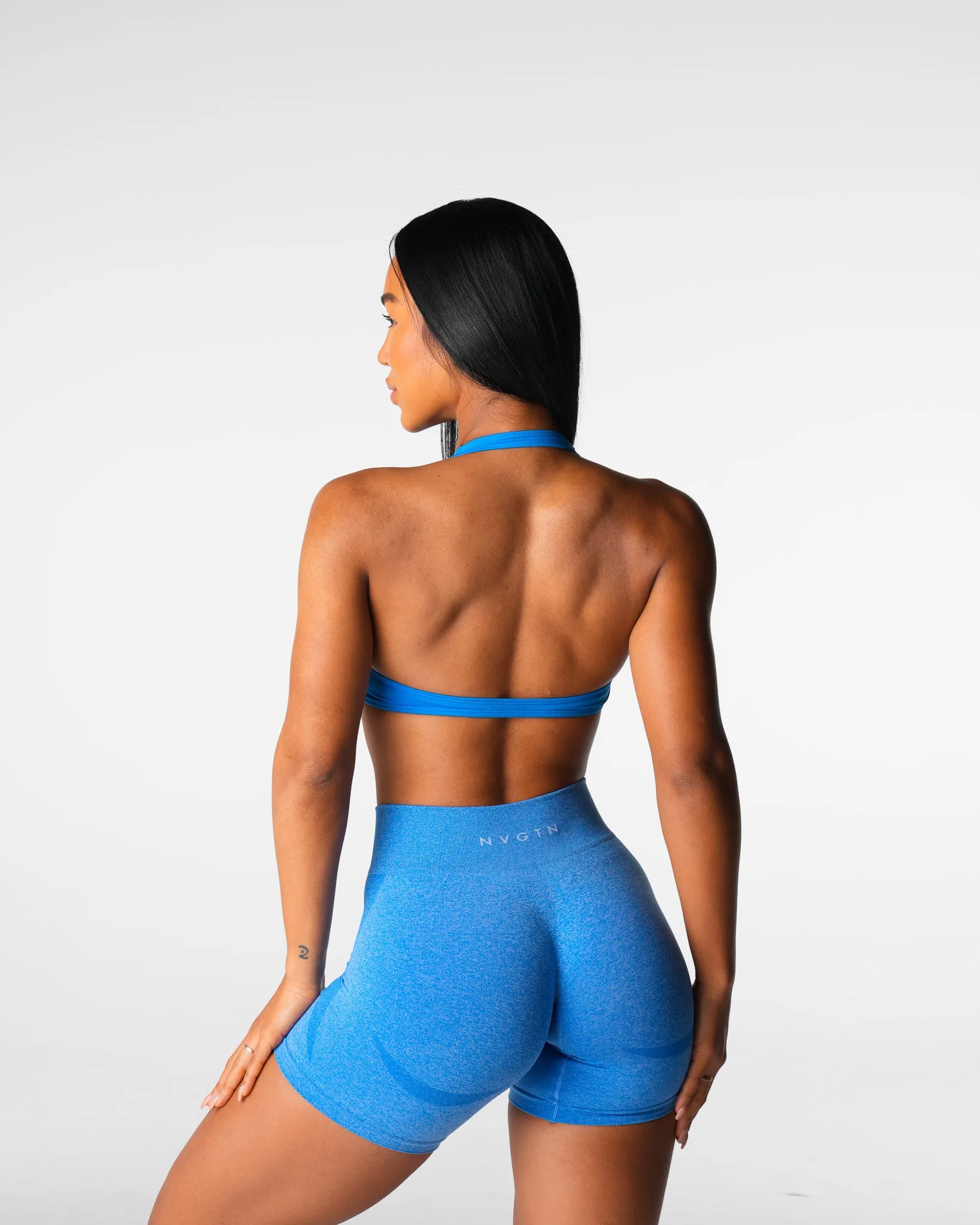 Ocean Blue Comeback Seamless Halter Bra sold by NVGTN product image thumbnail 2
