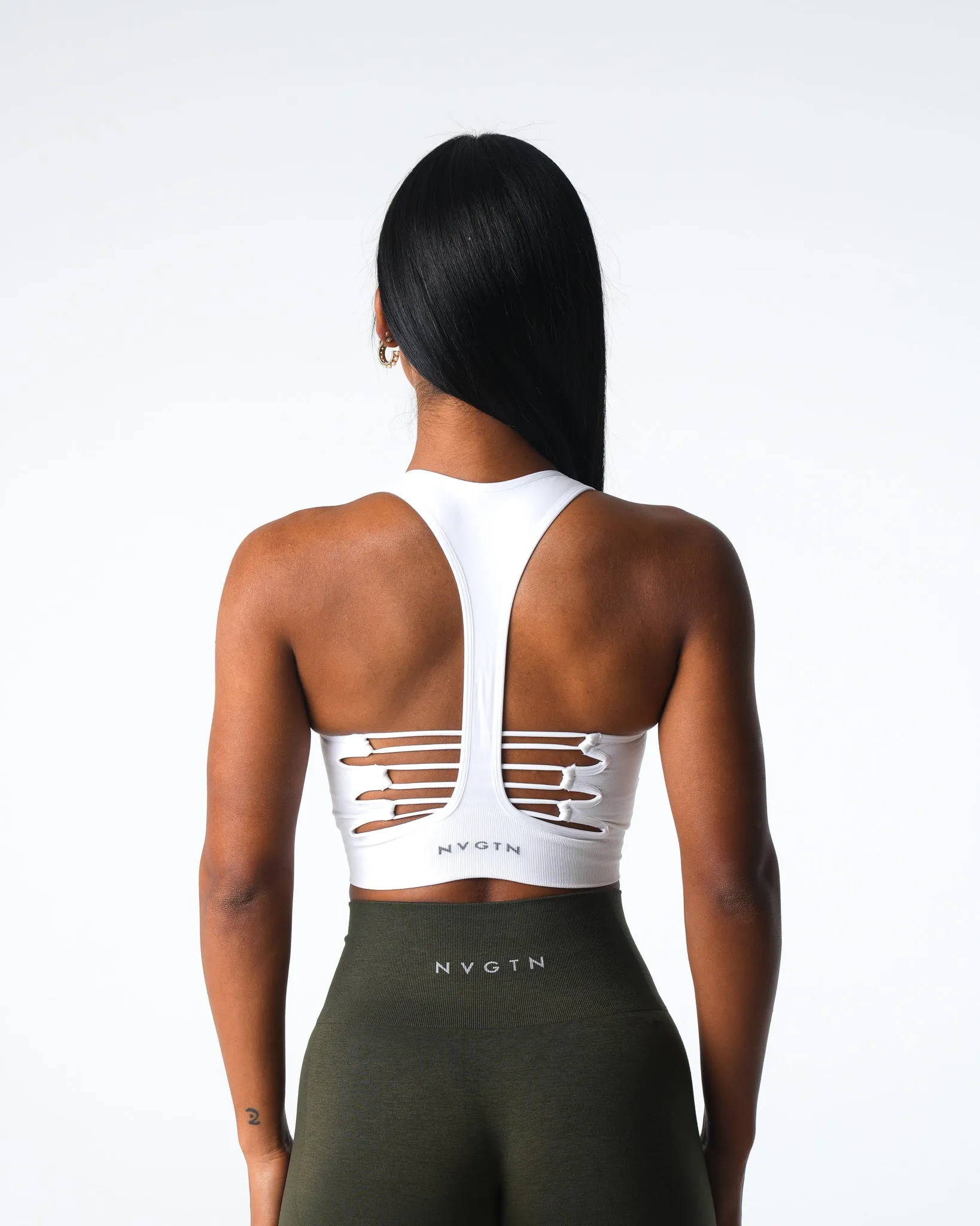 White Resilience Seamless Bra sold by NVGTN product image thumbnail 2