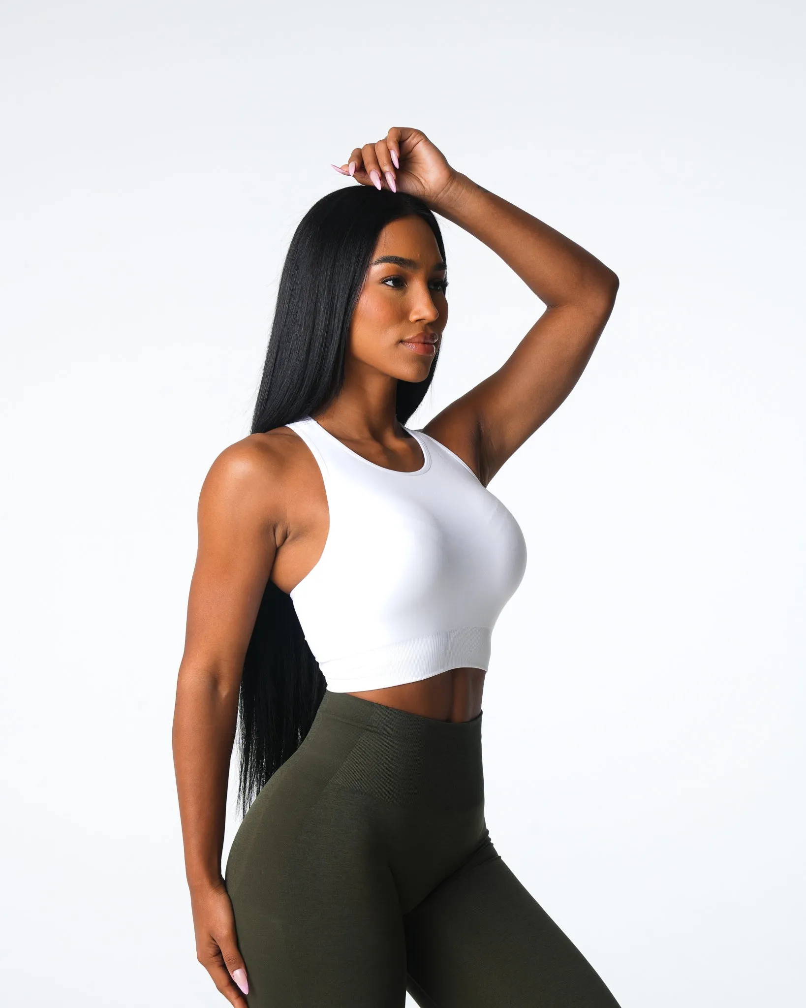 White Resilience Seamless Bra sold by NVGTN product image thumbnail 3