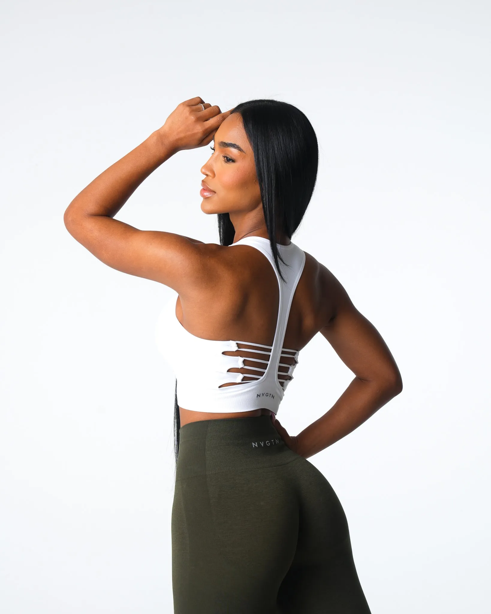 White Resilience Seamless Bra sold by NVGTN product image thumbnail 4