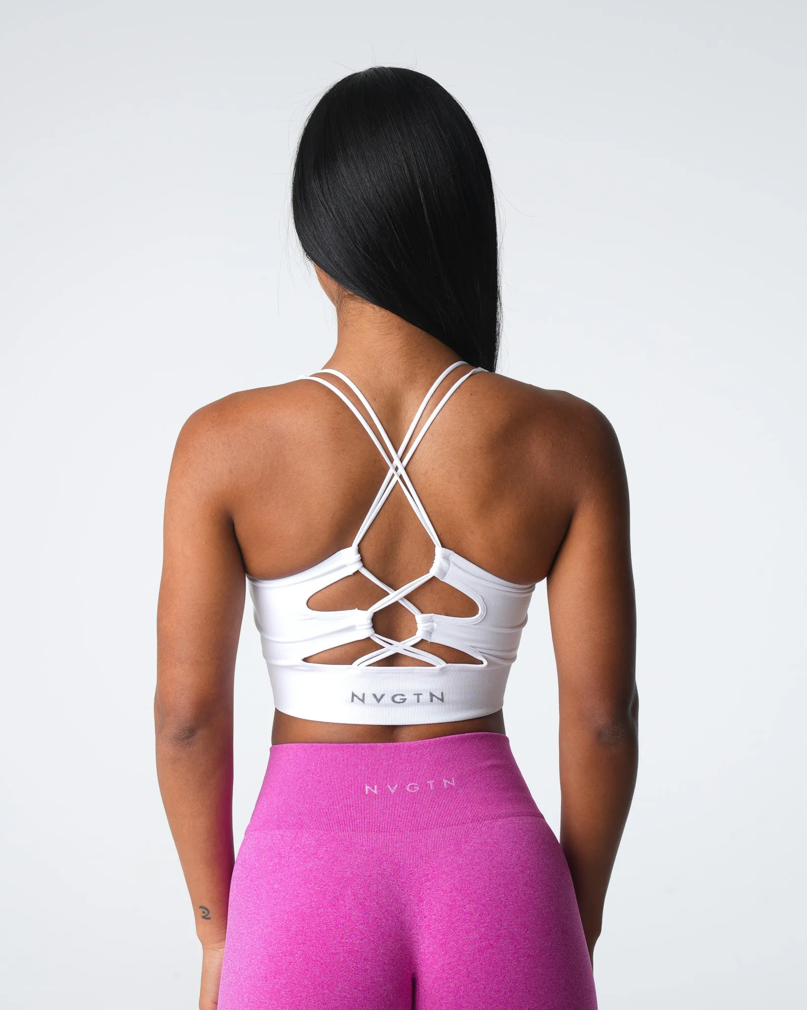 White Thrive Seamless Bra sold by NVGTN