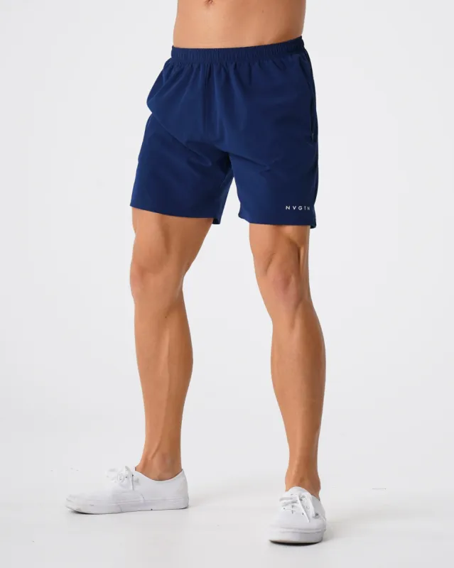 Navy Flex Shorts sold by NVGTN