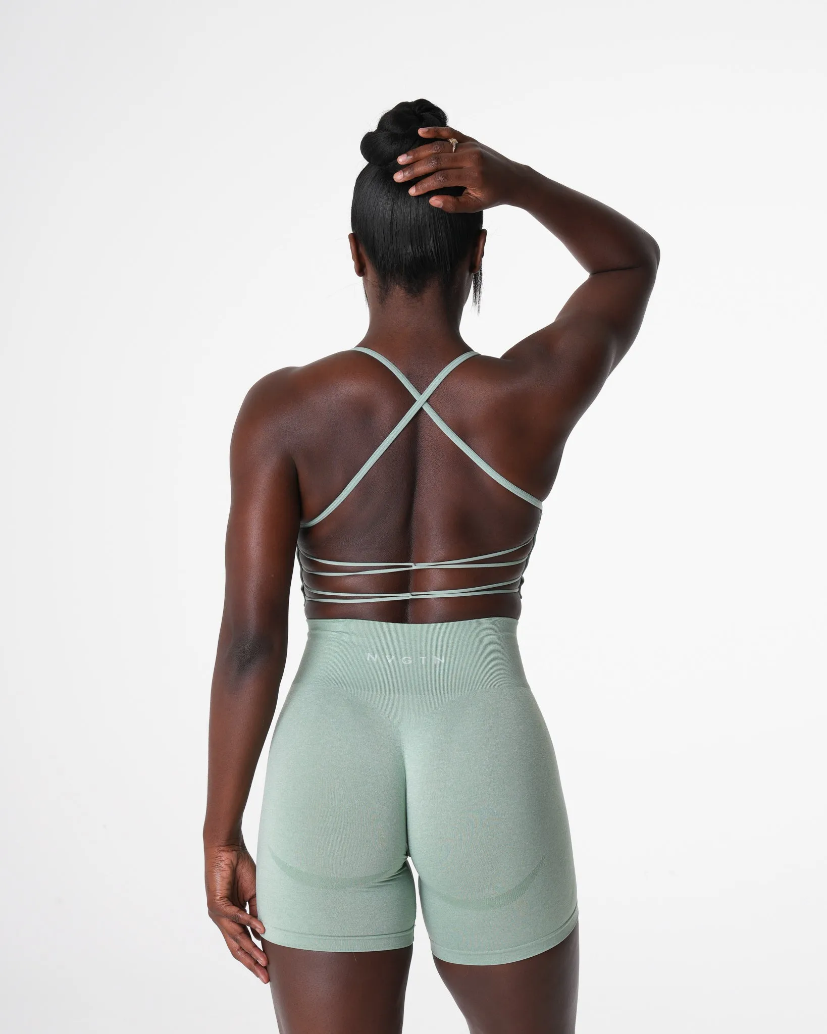 Sage Green Invincible Seamless Bra sold by NVGTN product image thumbnail 2