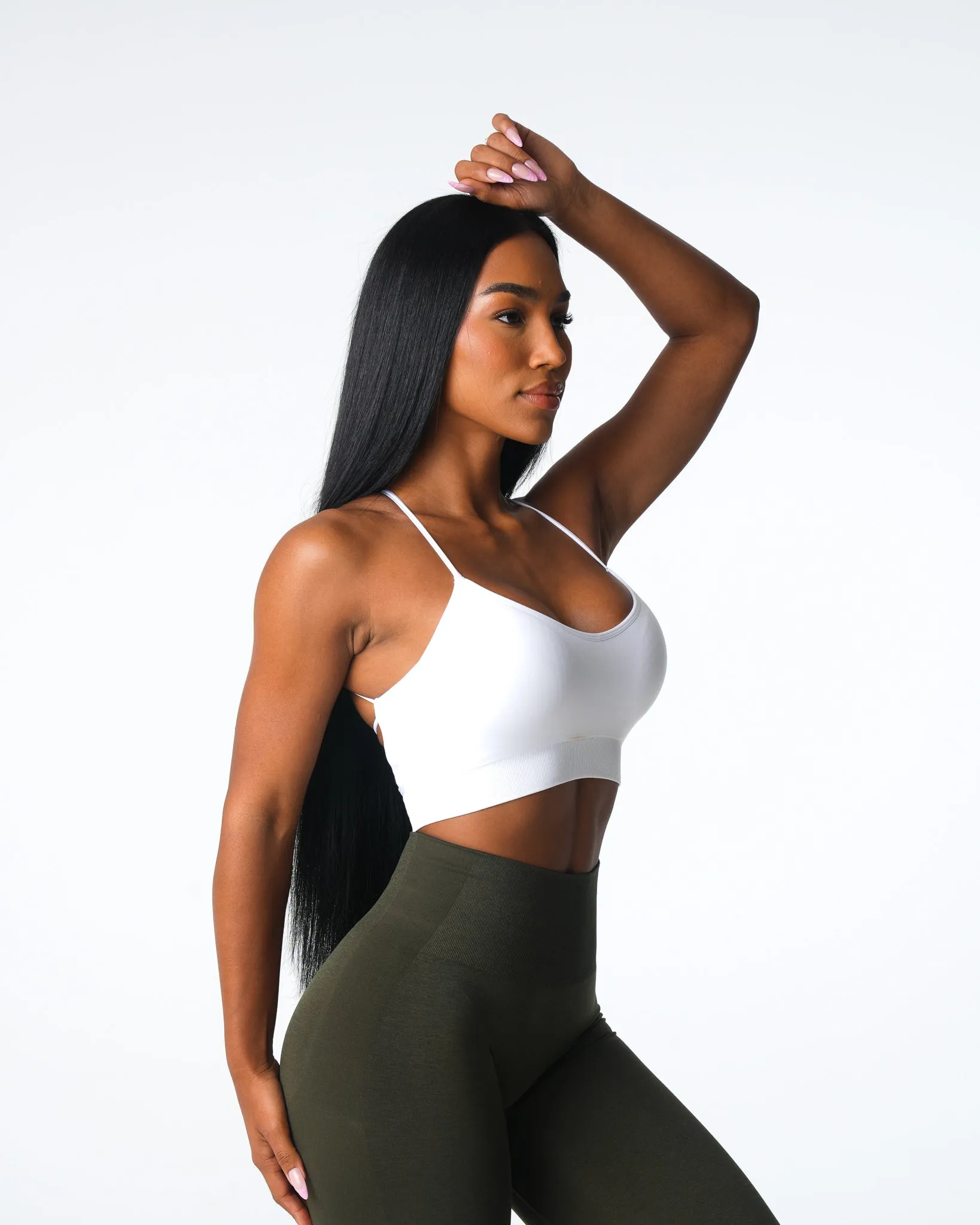 White Cascade Seamless Bra sold by NVGTN product image thumbnail 3