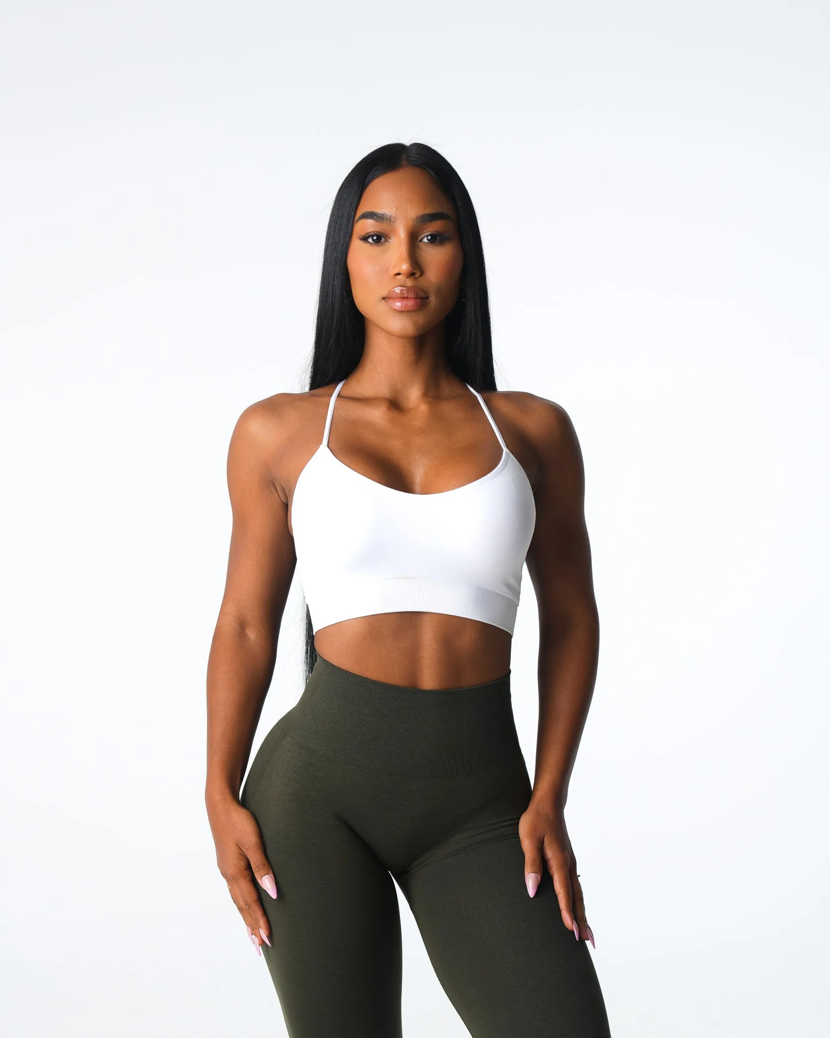 White Cascade Seamless Bra sold by NVGTN product image thumbnail 2