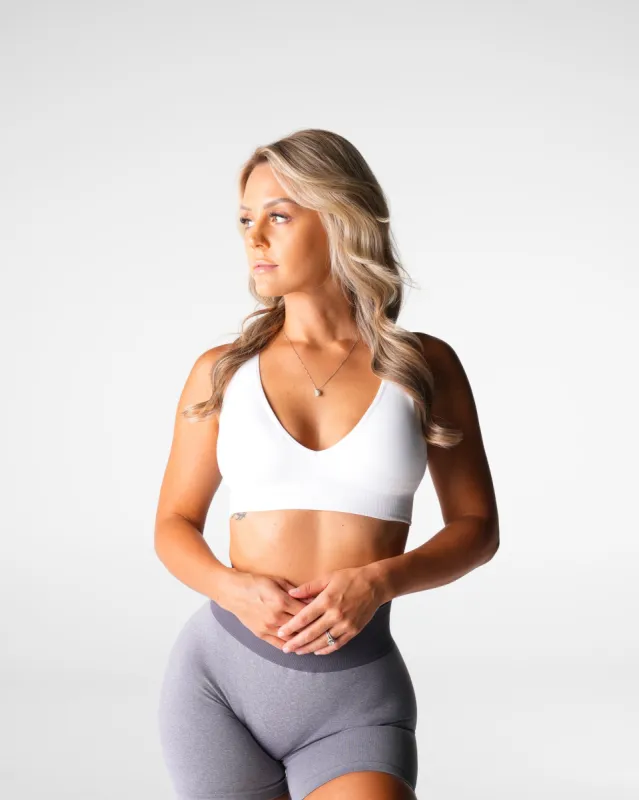 White Glow Up Seamless Bra sold by NVGTN