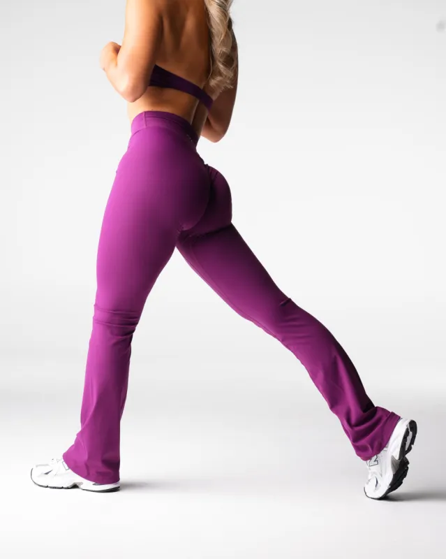Deep Violet Effortless Flare Leggings sold by NVGTN