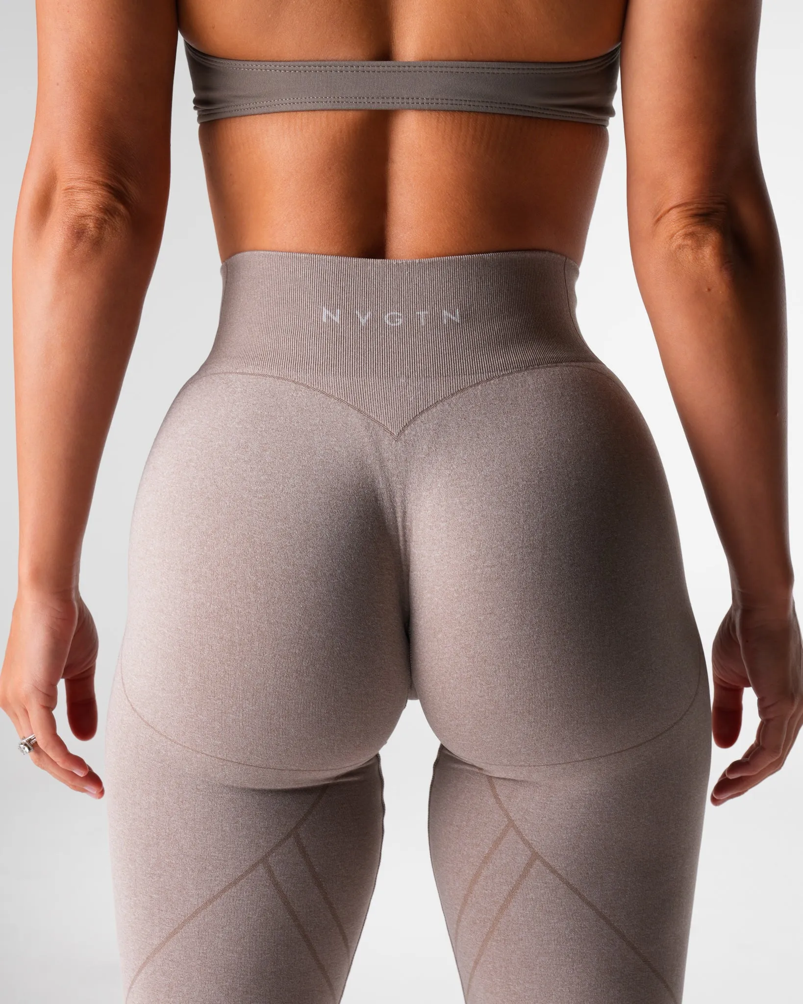Taupe Geo Seamless Leggings sold by NVGTN product image thumbnail 2