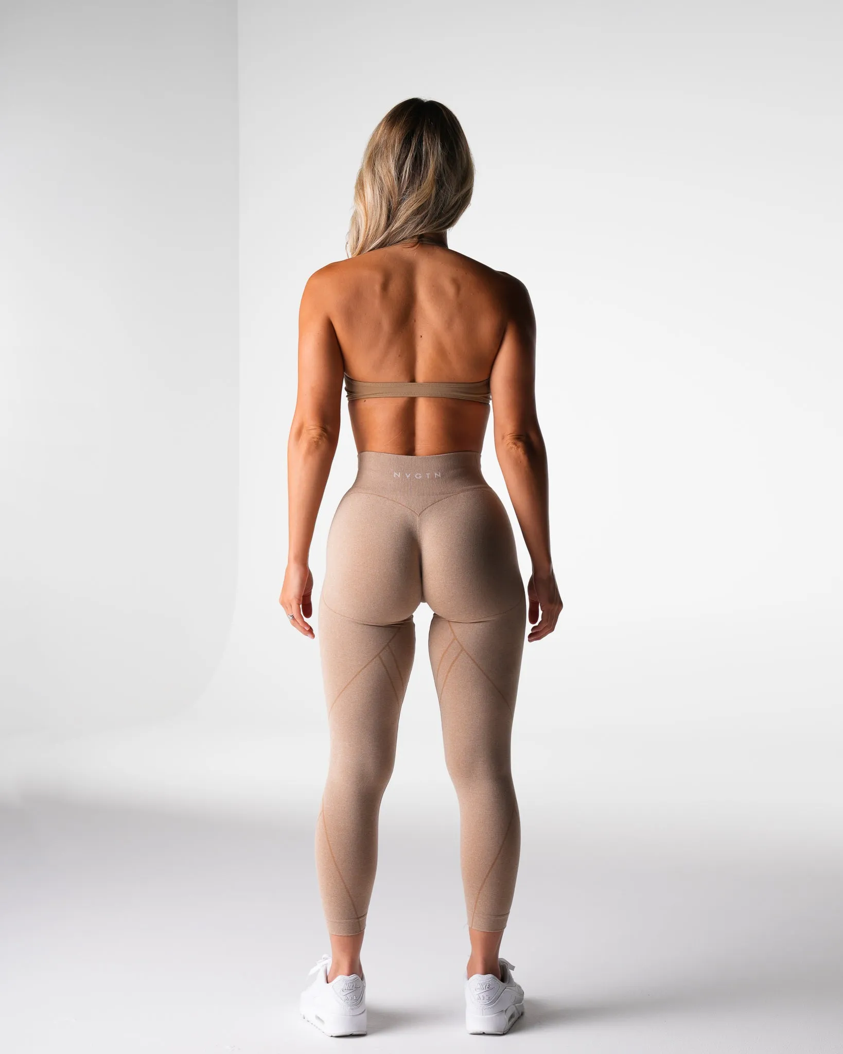 Beige Comeback Seamless Halter Bra sold by NVGTN product image thumbnail 4