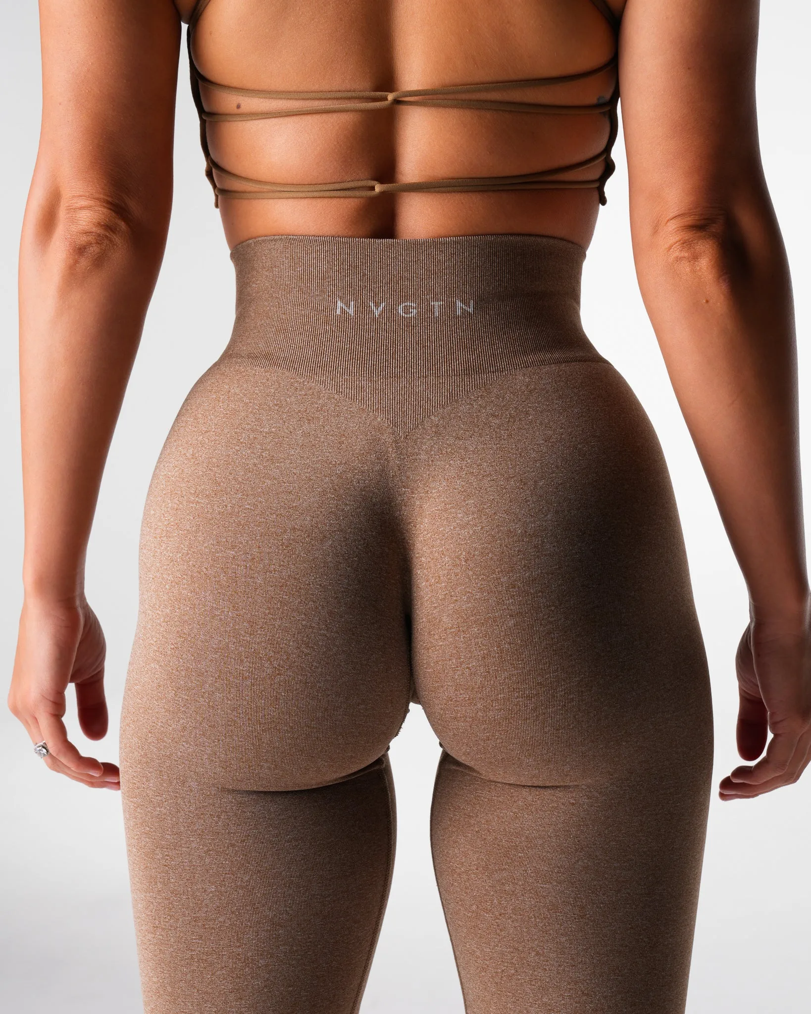 Mocha Iconic Seamless Flare Leggings sold by NVGTN product image thumbnail 2