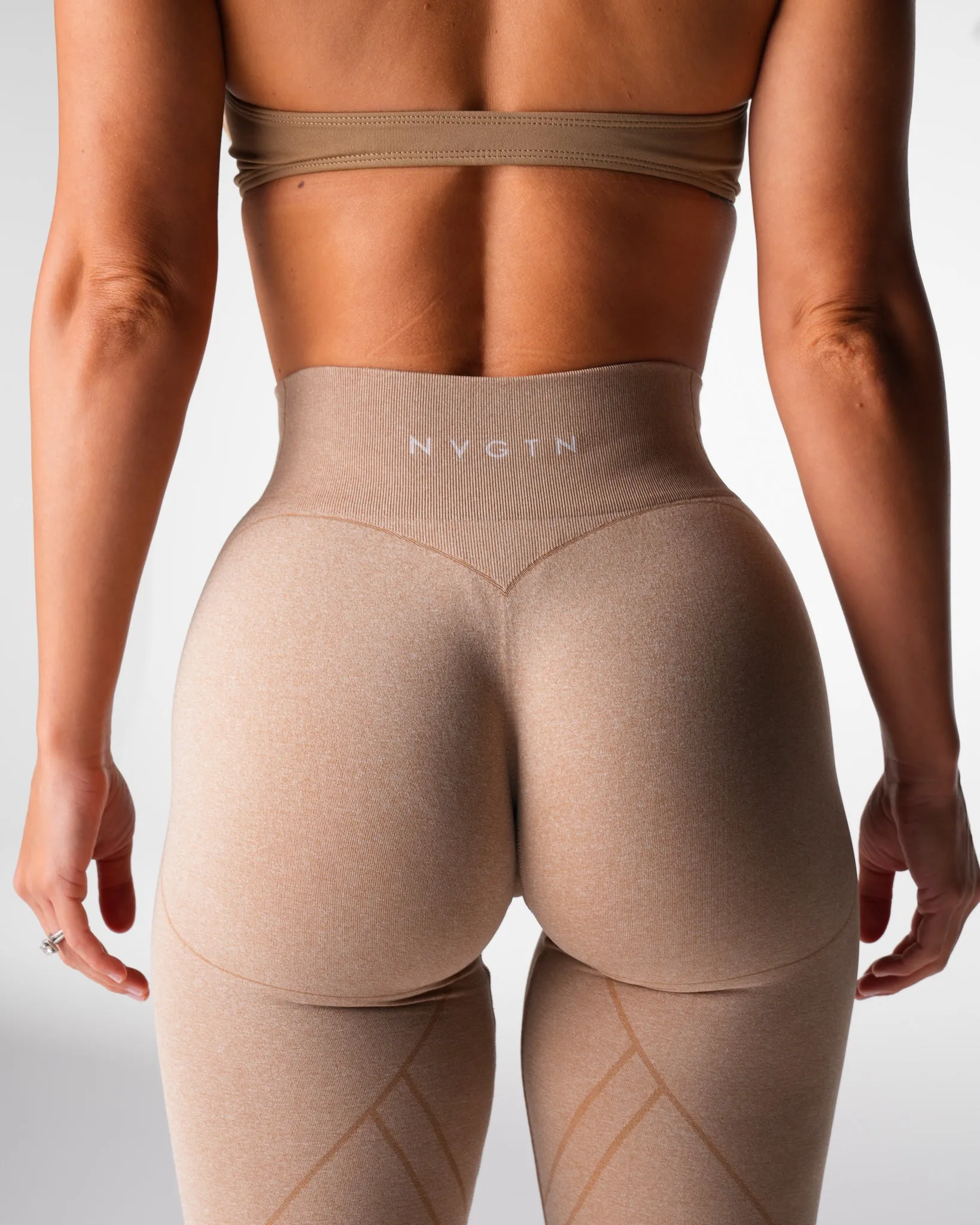 Beige Geo Seamless Leggings sold by NVGTN product image thumbnail 2
