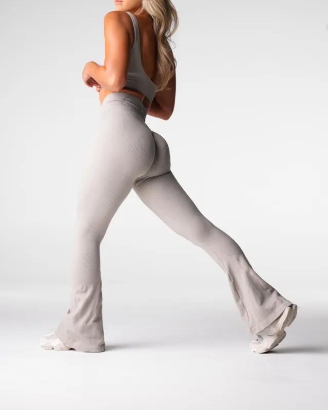 Driftwood Harmony Ribbed Seamless Flare Leggings sold by NVGTN
