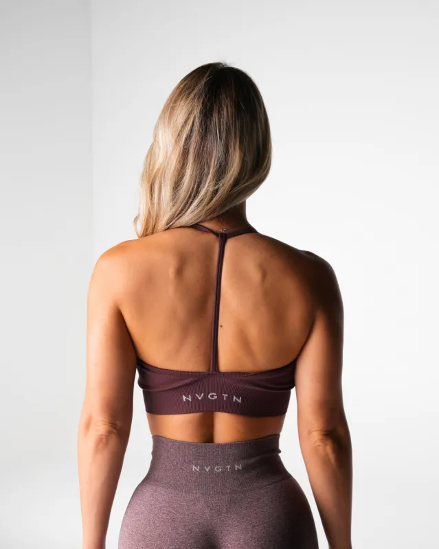 Mulberry Brown Wander Seamless Bra sold by NVGTN