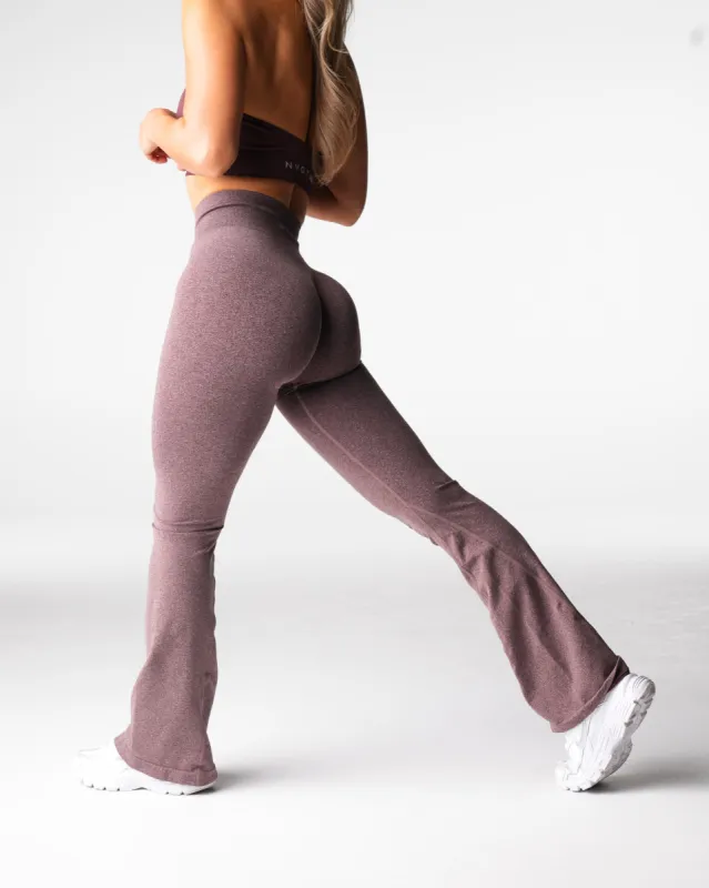Mulberry Brown Iconic Seamless Flare Leggings sold by NVGTN