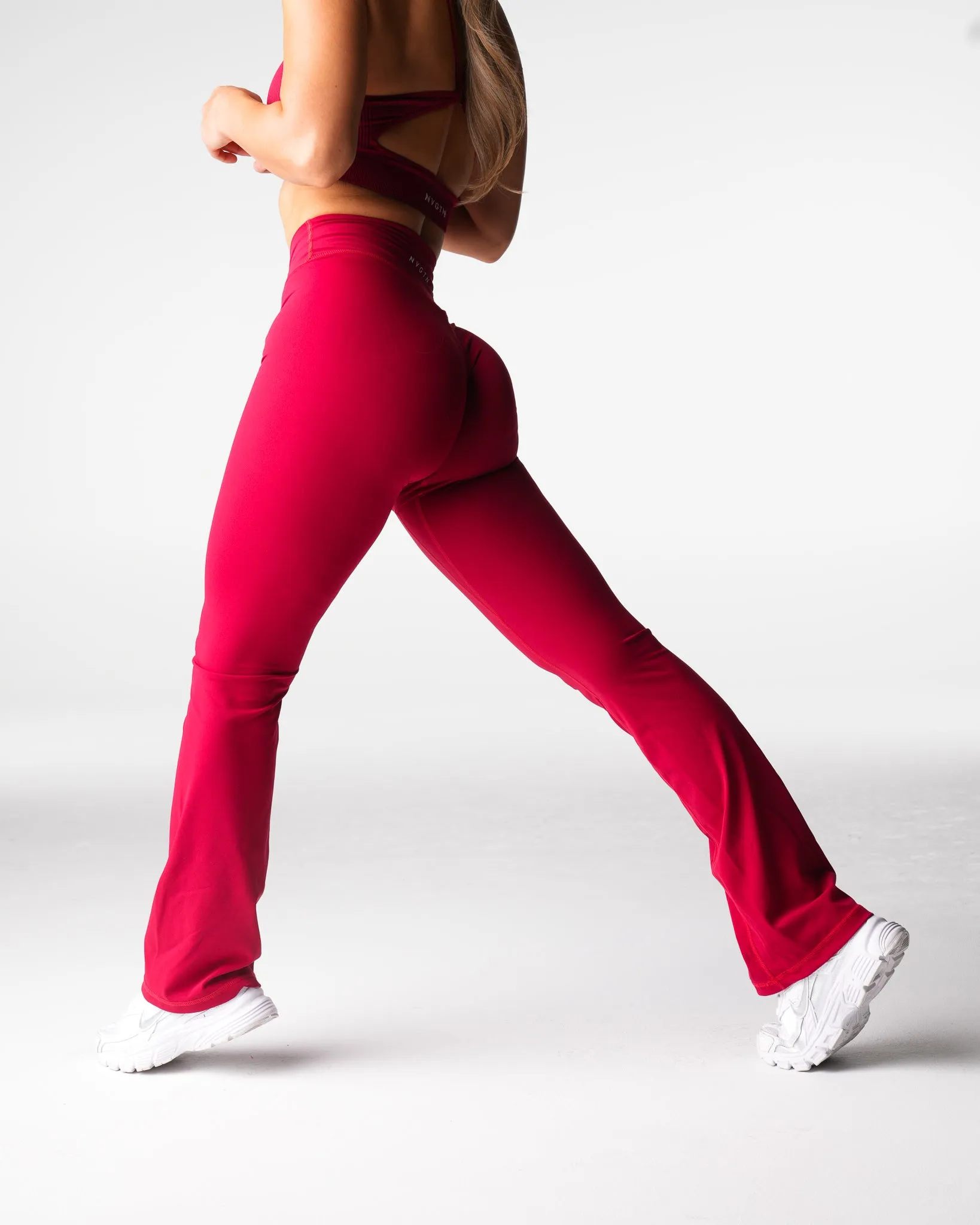 Ruby Red Effortless Flare Leggings sold by NVGTN product image thumbnail 3