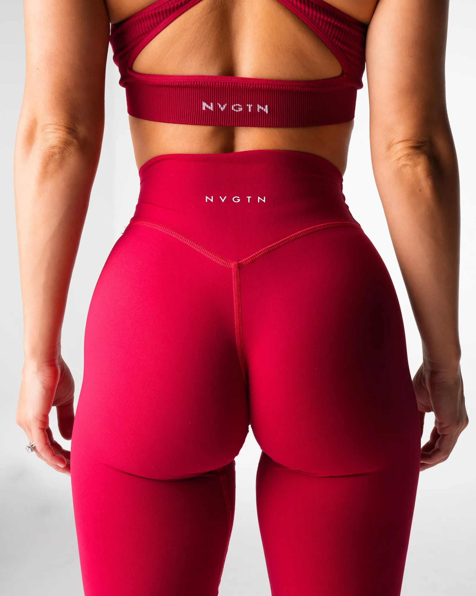 Ruby Red Effortless Flare Leggings sold by NVGTN product image thumbnail 2