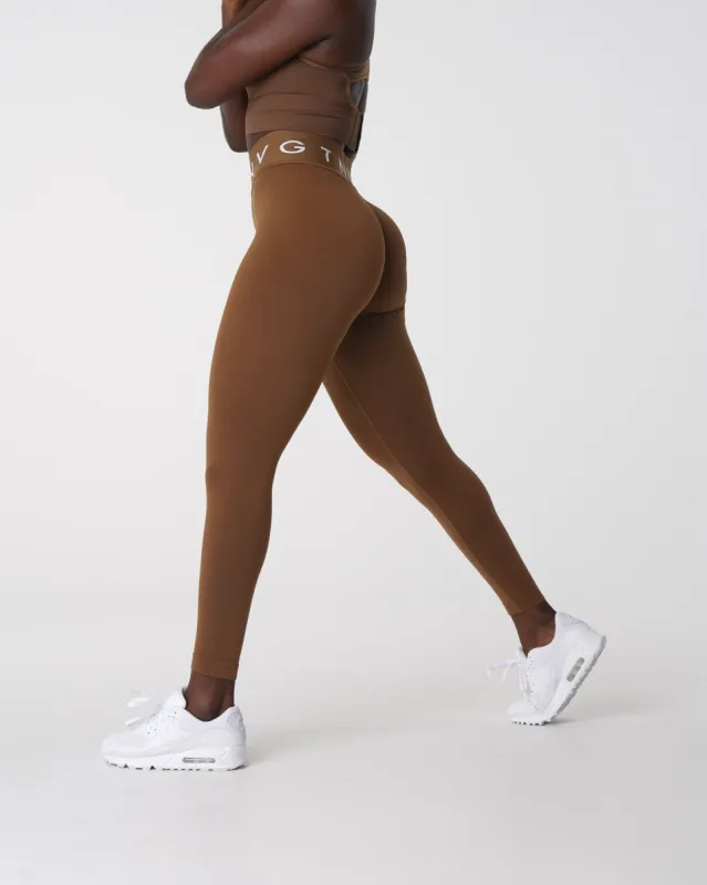 Mocha Sport Seamless Leggings sold by NVGTN
