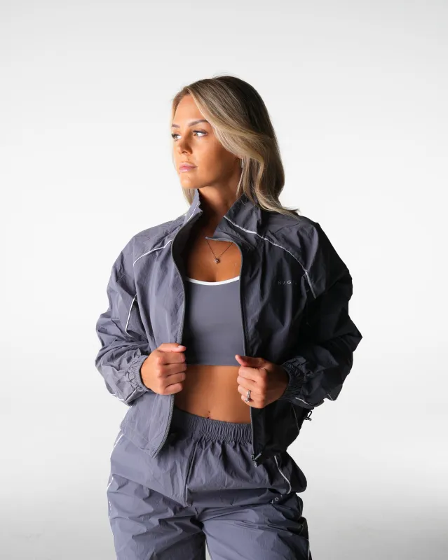 Grey Stride Windbreaker Jacket sold by NVGTN
