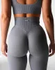 Grey Harmony Ribbed Seamless Flare Leggings sold by NVGTN