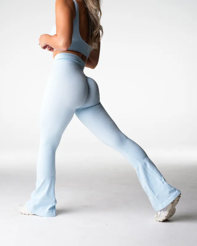 Seaside Harmony Ribbed Seamless Flare Leggings sold by NVGTN