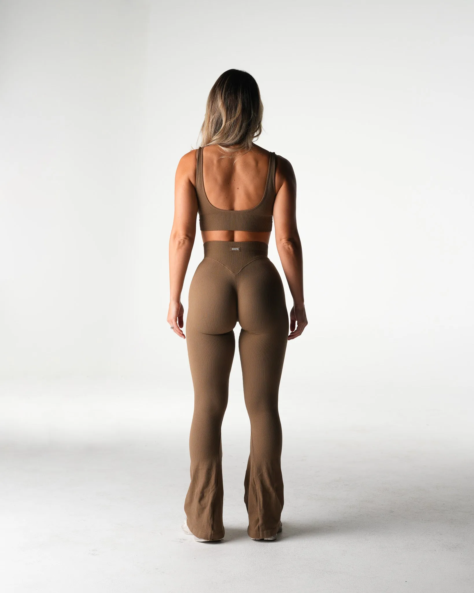 Dune Harmony Ribbed Seamless Flare Leggings sold by NVGTN product image thumbnail 4