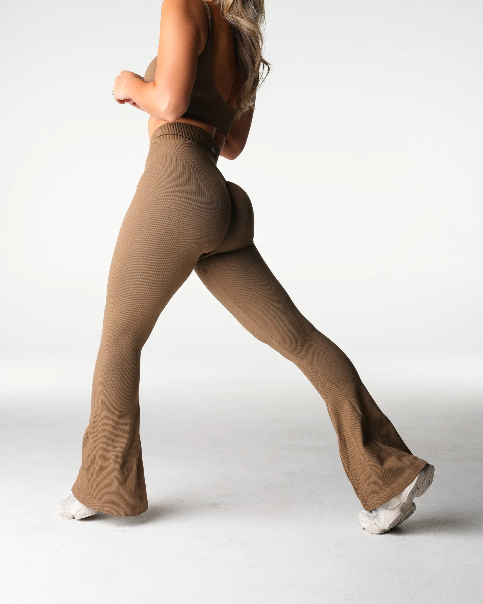Dune Harmony Ribbed Seamless Flare Leggings sold by NVGTN product image thumbnail 3