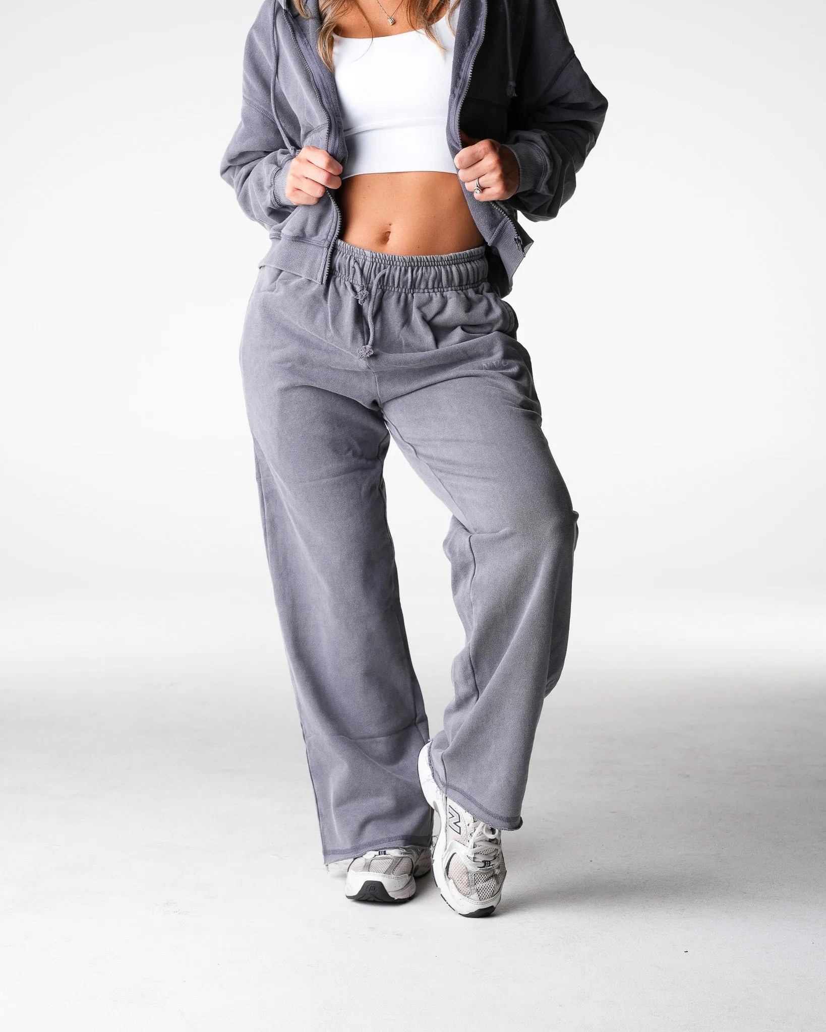 Charcoal Washed Straight Leg Lounge Pants sold by NVGTN