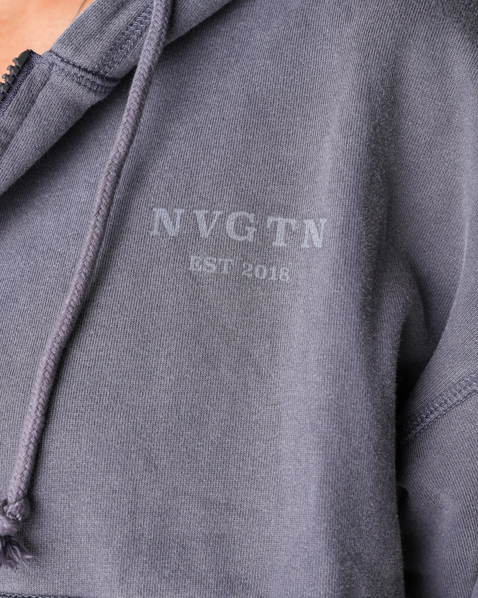 Charcoal Washed Lounge Zip Up sold by NVGTN product image thumbnail 4